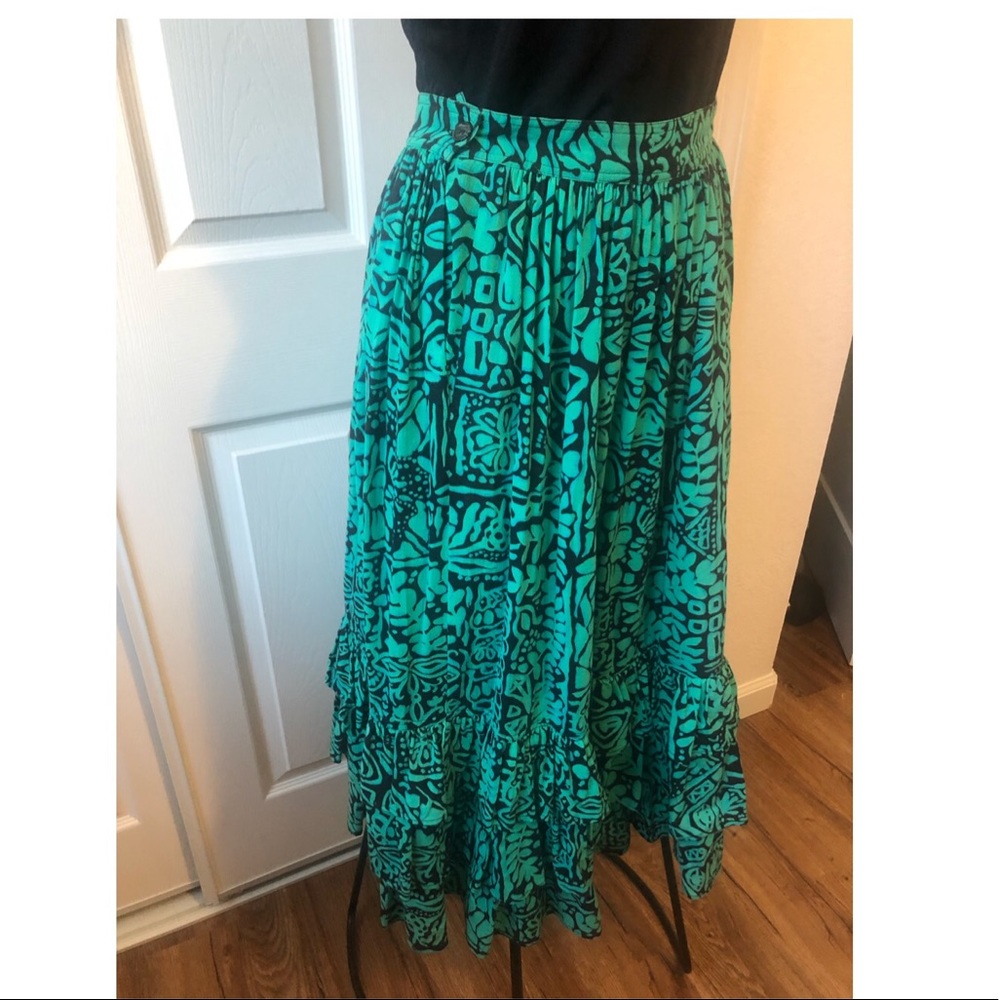 Vintage 80’s Liz Sport Skirt Tropical, Petite Sz 8 - Picture 6 of 11